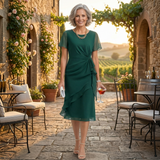 Lena | Kleid mit Drapierung und Rüschen