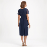 Lena | Kleid mit Drapierung und Rüschen
