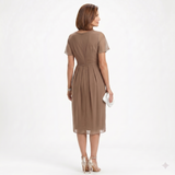 Lena | Kleid mit Drapierung und Rüschen