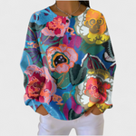 Ida – Pullover mit großen bunten Blumen