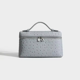 Sling Clutch Handtasche Damen – Vegane Clutch Tasche mit Straußenprägung