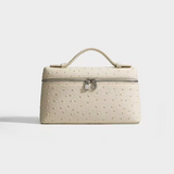 Sling Clutch Handtasche Damen – Vegane Clutch Tasche mit Straußenprägung
