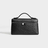 Sling Clutch Handtasche Damen – Vegane Clutch Tasche mit Straußenprägung