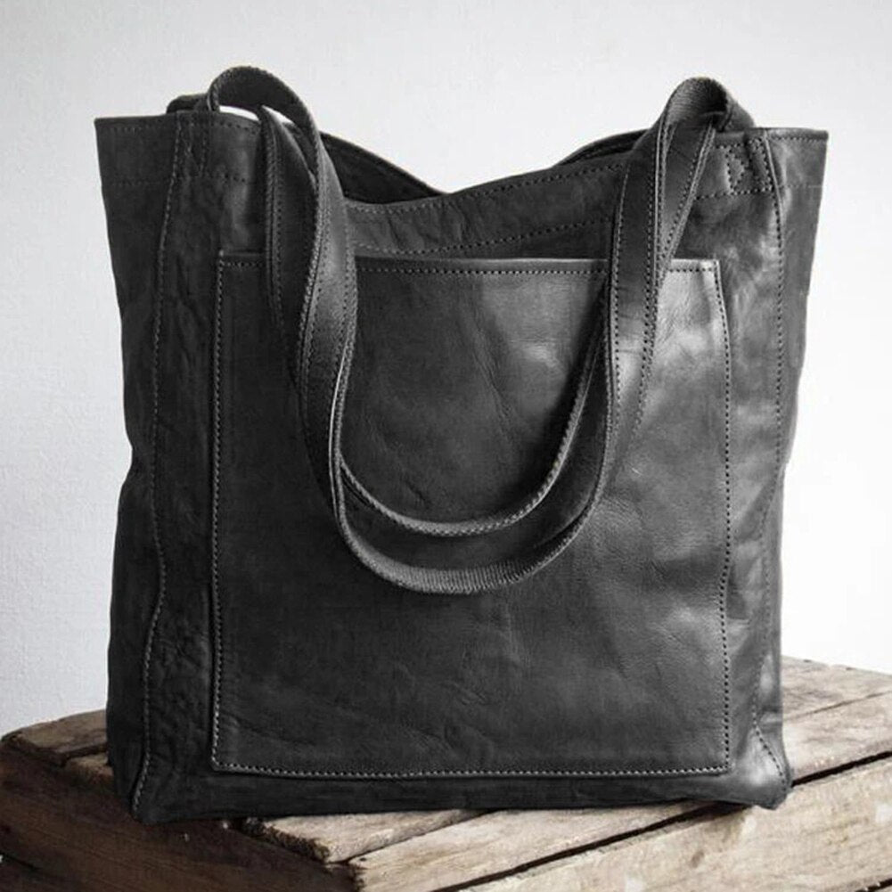 Luxuriöse vegane Lederhandtasche – Geräumige & stilvolle Tasche
