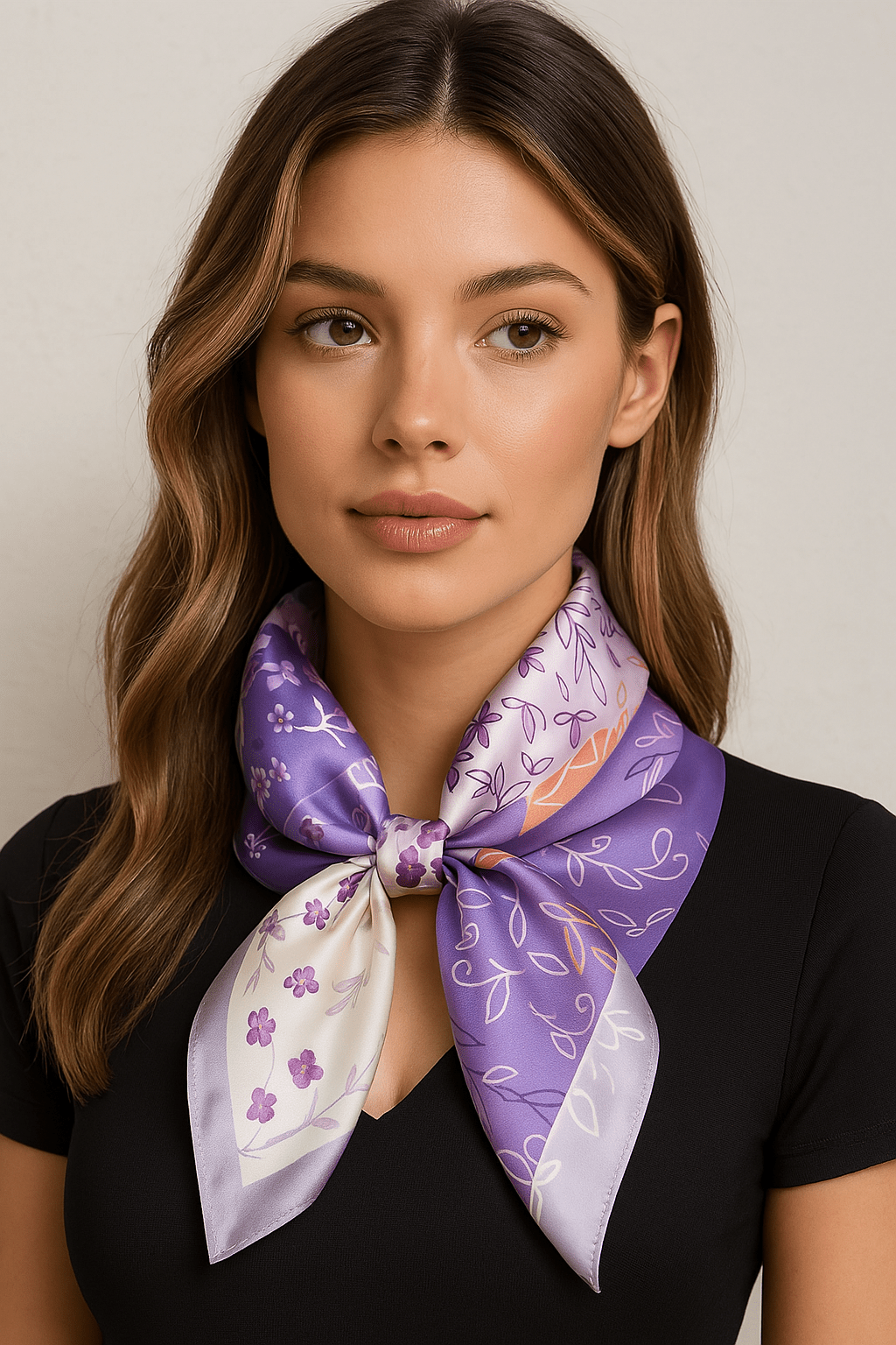 Johanna – Seidenschal in Violett von Elara München