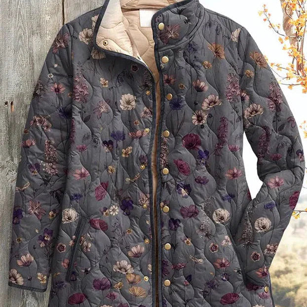 Lore Steppjacke in Graumauve, weitere Ansicht – Elara München