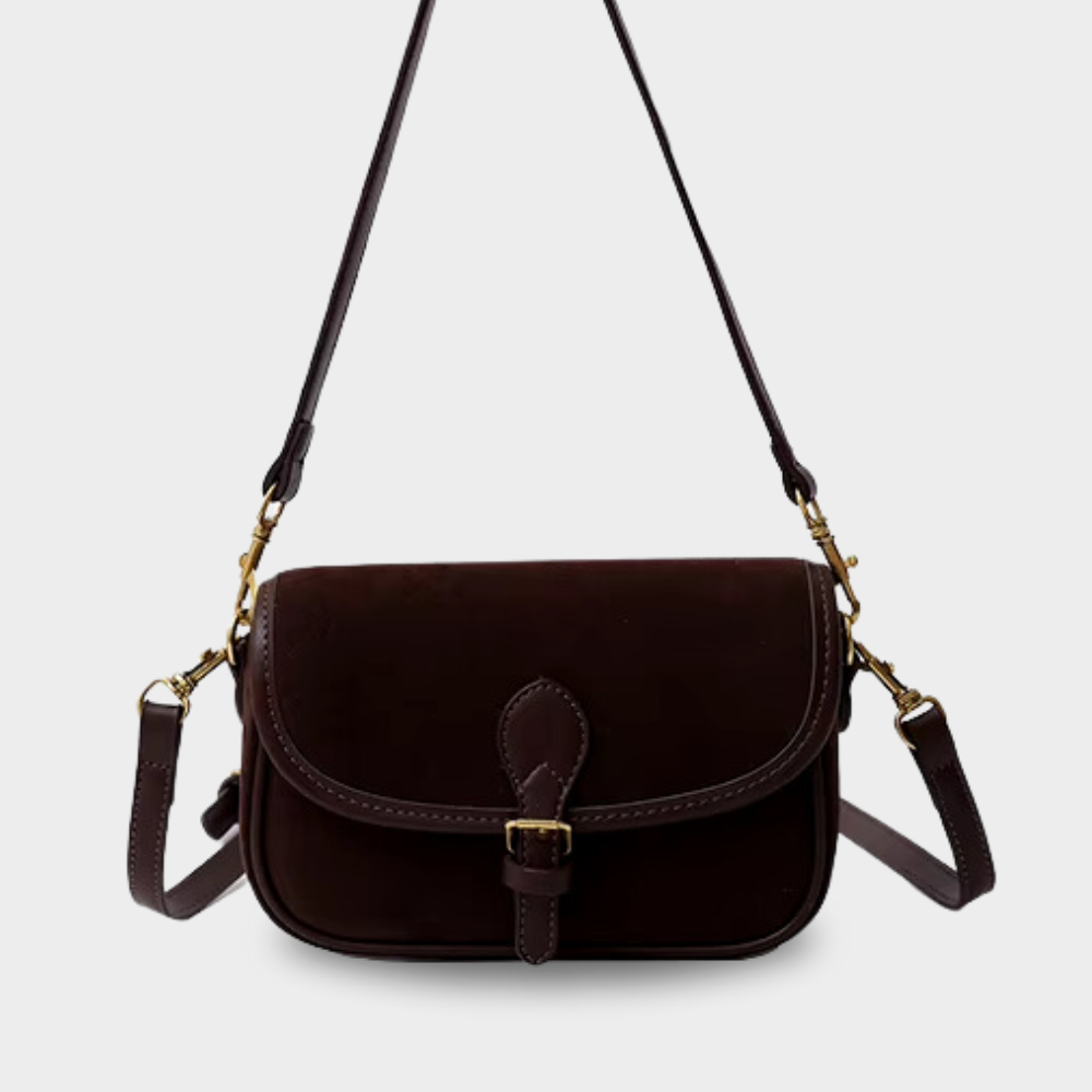 Damen Umhängetasche Wildleder – Kleine Crossbody Tasche Vegan & Vintage