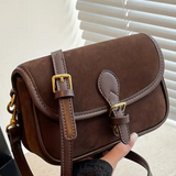 Damen Umhängetasche Wildleder – Kleine Crossbody Tasche Vegan & Vintage