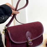 Damen Umhängetasche Wildleder – Kleine Crossbody Tasche Vegan & Vintage