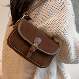 Damen Umhängetasche Wildleder – Kleine Crossbody Tasche Vegan & Vintage