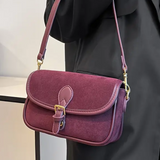 Damen Umhängetasche Wildleder – Kleine Crossbody Tasche Vegan & Vintage