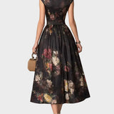 Anneliese | Midi-Kleid mit floralem Muster