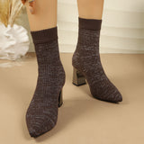 Emilie | Strumpfstiefelette mit Rippstruktur