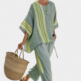 Iris | Boho-Set aus Leinen und Bambus