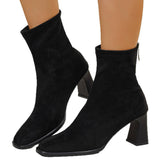 Hermine | Wildleder-Stiefelette in Kaffeebraun