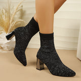 Emilie | Strumpfstiefelette mit Rippstruktur
