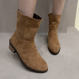 Gunda | Stiefelette mit Blockabsatz in Khaki
