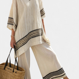 Barbara | Elegantes Set aus Leinen und Bambus