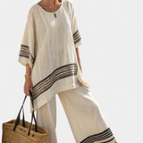 Barbara | Elegantes Set aus Leinen und Bambus