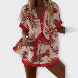 Cornelia | Bedrucktes Strand-Set mit Meeresmotiv