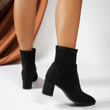 Ida | Wildleder-Stiefelette in Schwarz