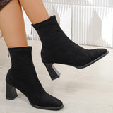Hermine | Wildleder-Stiefelette in Kaffeebraun