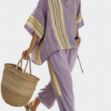 Iris | Boho-Set aus Leinen und Bambus