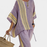 Iris | Boho-Set aus Leinen und Bambus
