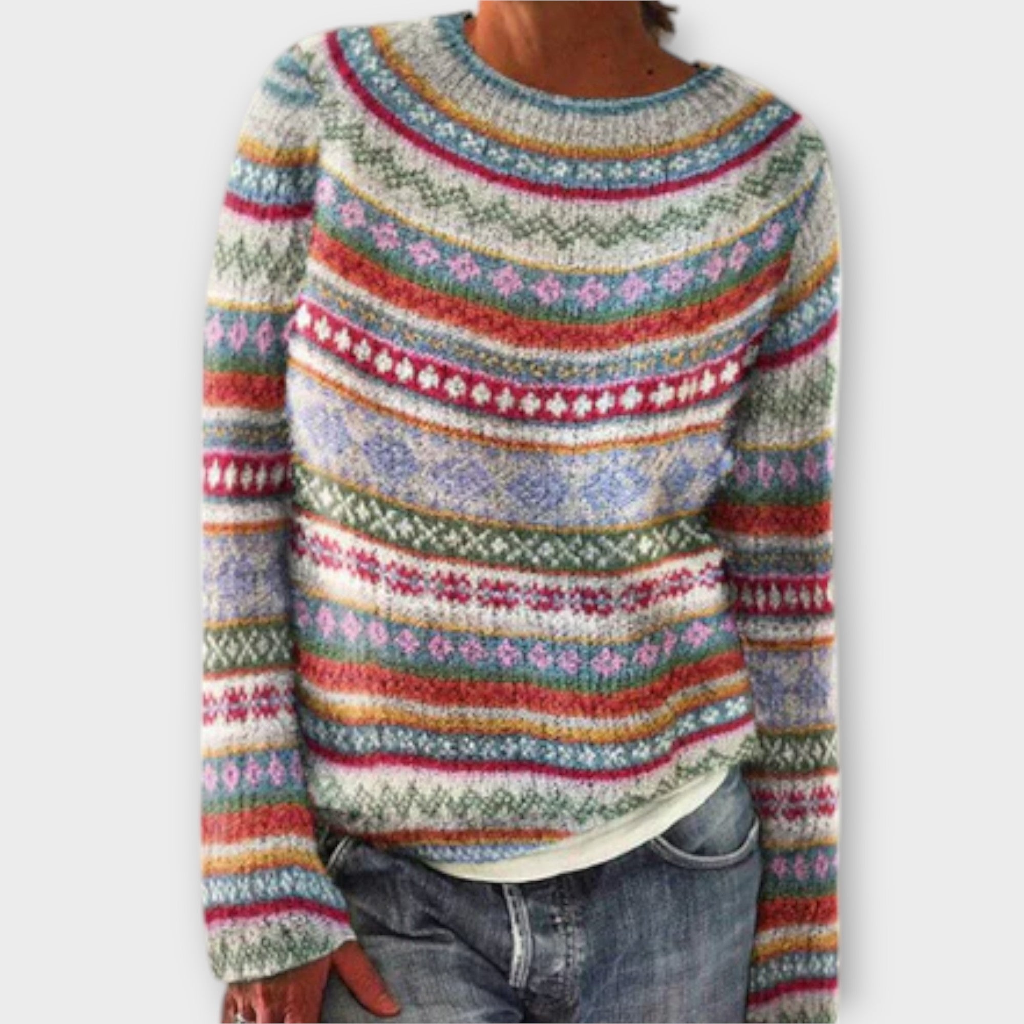 Vintage gestrickter Pullover für Frauen