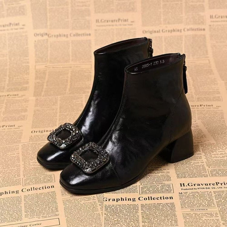 Magda | Stiefelette mit quadratischer Zehenform