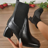Inge | Schlupf-Stiefelette mit Strickschaft