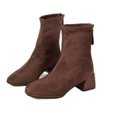Editha | Stiefelette mit Blockabsatz in Braun