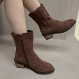 Gunda | Stiefelette mit Blockabsatz in Khaki