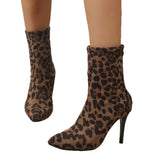 Dora | Stiefelette aus Wildleder im Leopardenmuster