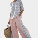 Kerstin | Bambus-Leinen-Set in Rosa