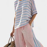 Kerstin | Bambus-Leinen-Set in Rosa