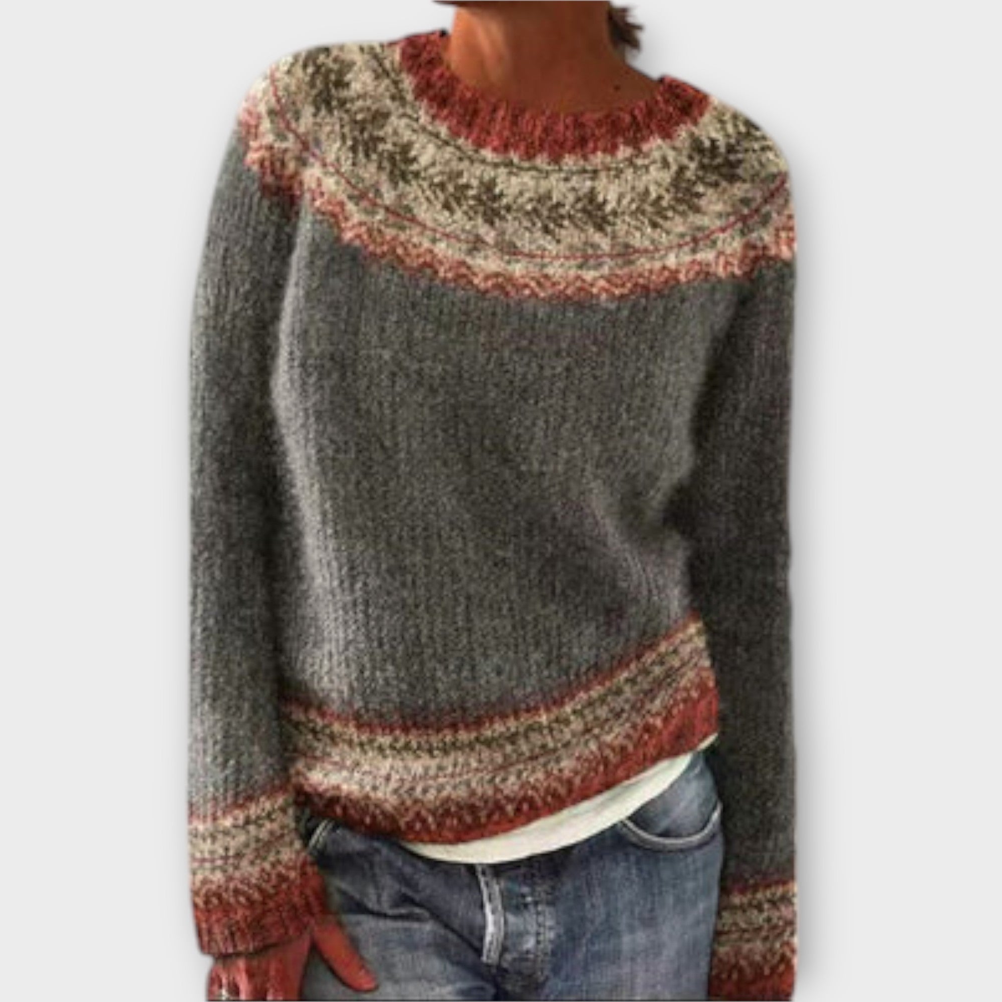 Vintage gestrickter Pullover für Frauen