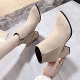Gertrud | Stiefelette in Apricot
