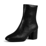 Elfi | Stiefelette mit Blockabsatz in Beige