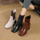 Ingeborg | Chunky Stiefelette mit Strick-Einsatz