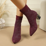 Emilie | Strumpfstiefelette mit Rippstruktur