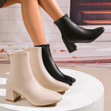 Hedda | Stiefelette mit weichem Innenfutter in Beige