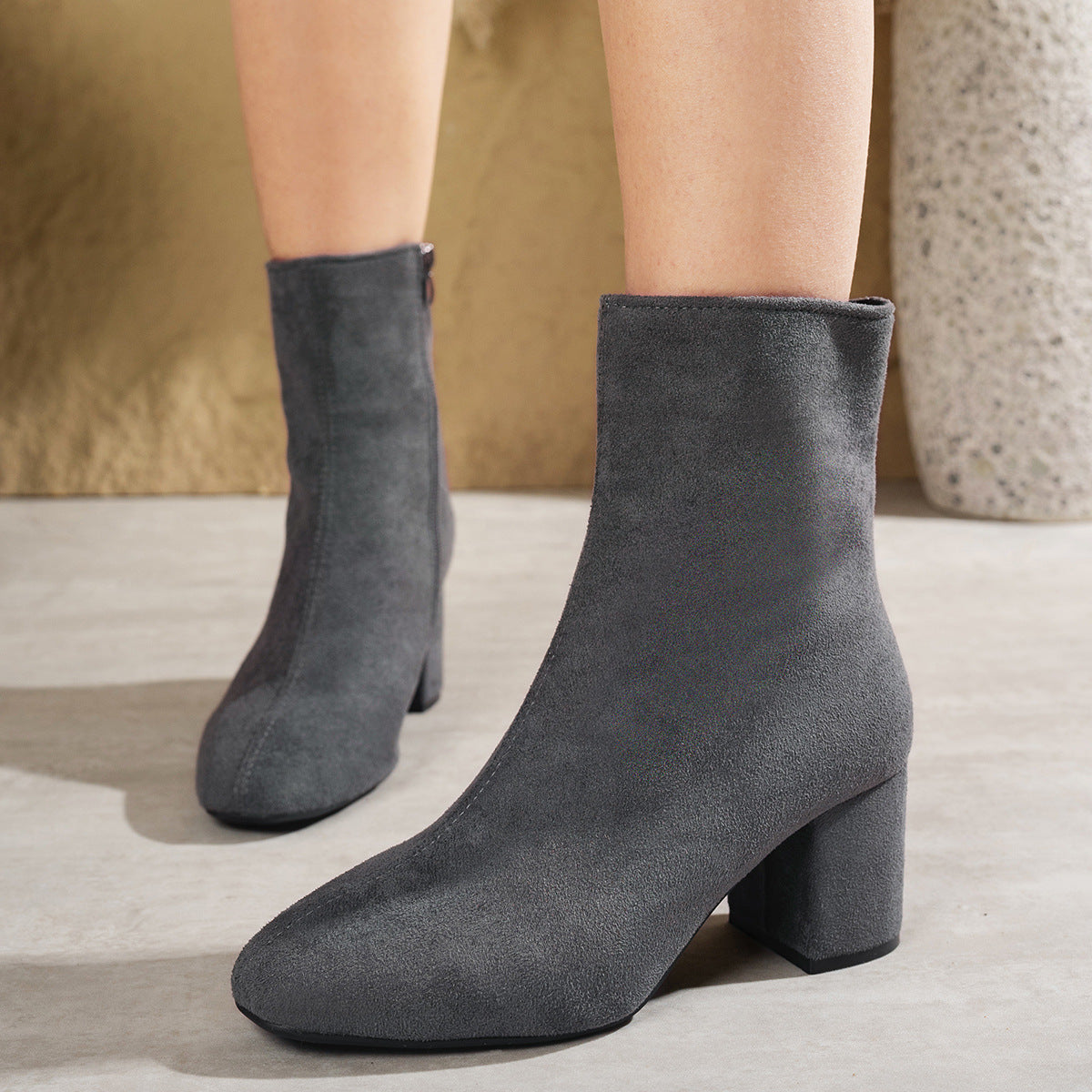 Leonie | Stiefelette in Weinrot