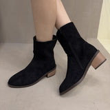 Gunda | Stiefelette mit Blockabsatz in Khaki