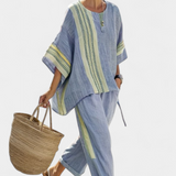 Iris | Boho-Set aus Leinen und Bambus