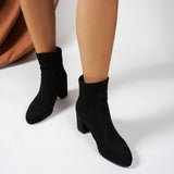 Ida | Wildleder-Stiefelette in Schwarz