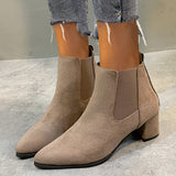 Grete | Stiefelette mit rutschfester Sohle in Khaki