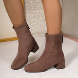 Editha | Stiefelette mit Blockabsatz in Braun