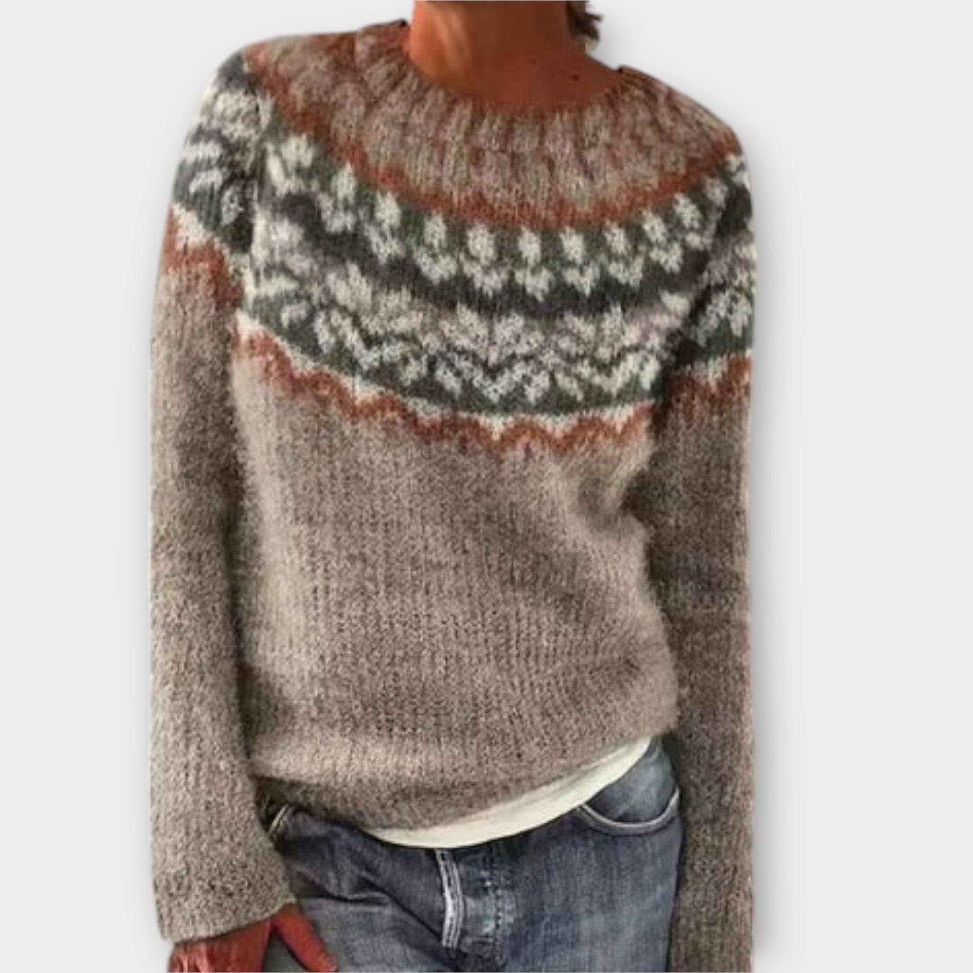 Vintage gestrickter Pullover für Frauen