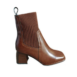 Inge | Schlupf-Stiefelette mit Strickschaft